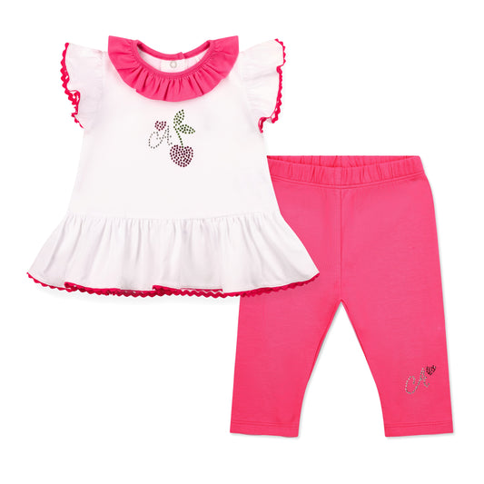 PRE ORDER Little A Cherry Frill Legging Set Phoebe