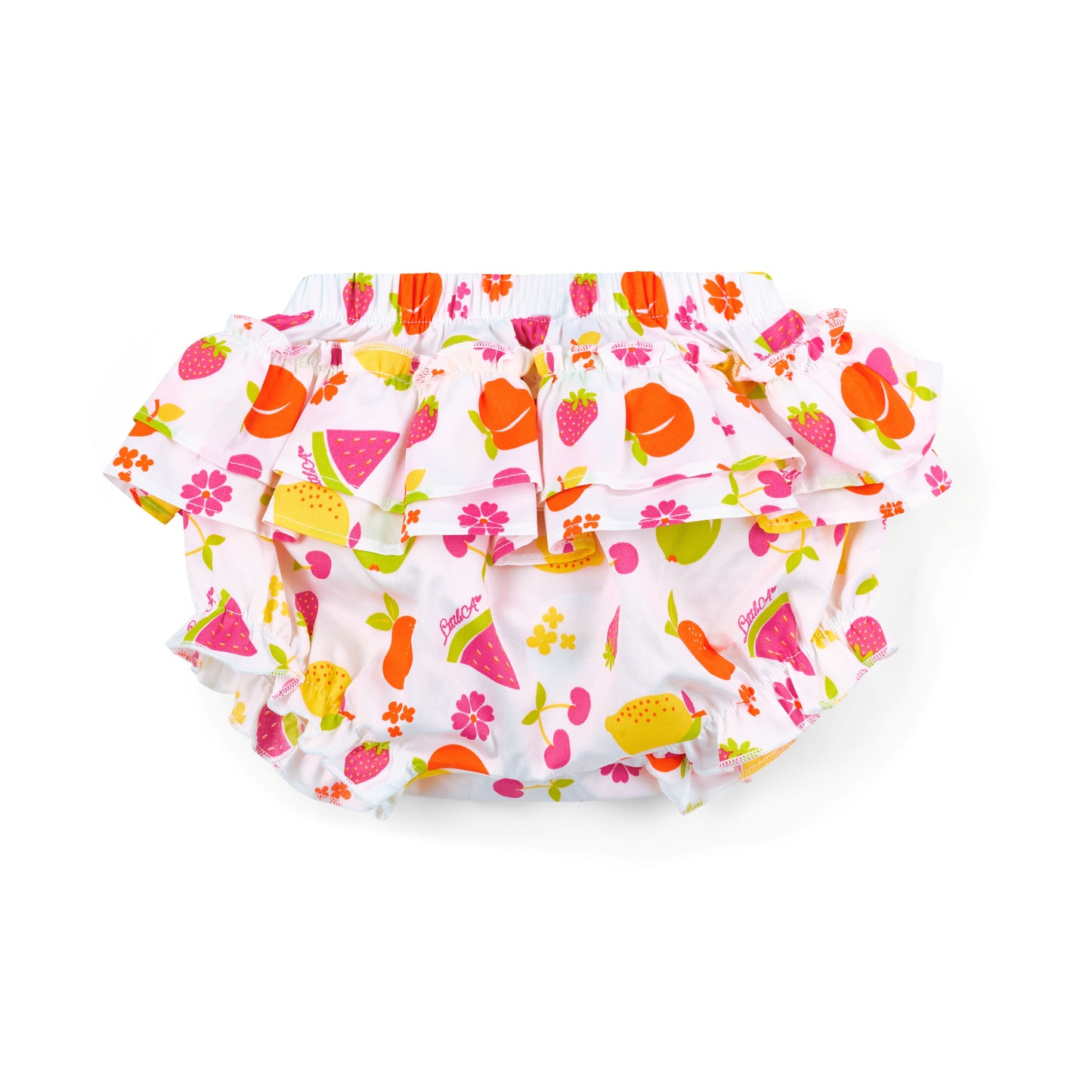 PRE ORDER Little A White Fruit Printed Jam Pant Set Pippa