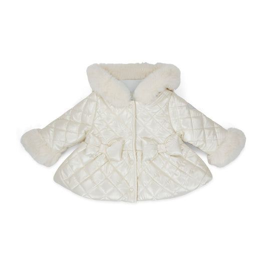 PRE ORDER Little A White Quilted Jacket Dolly