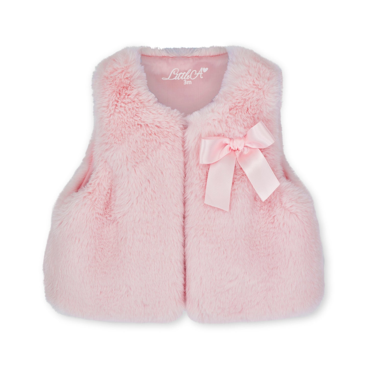 PRE ORDER Little A Pink Fur Gilet Dani