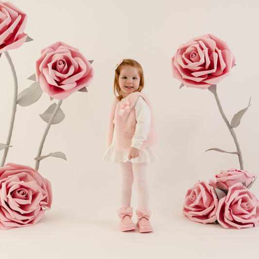 PRE ORDER Little A Pink Fur Gilet Dani