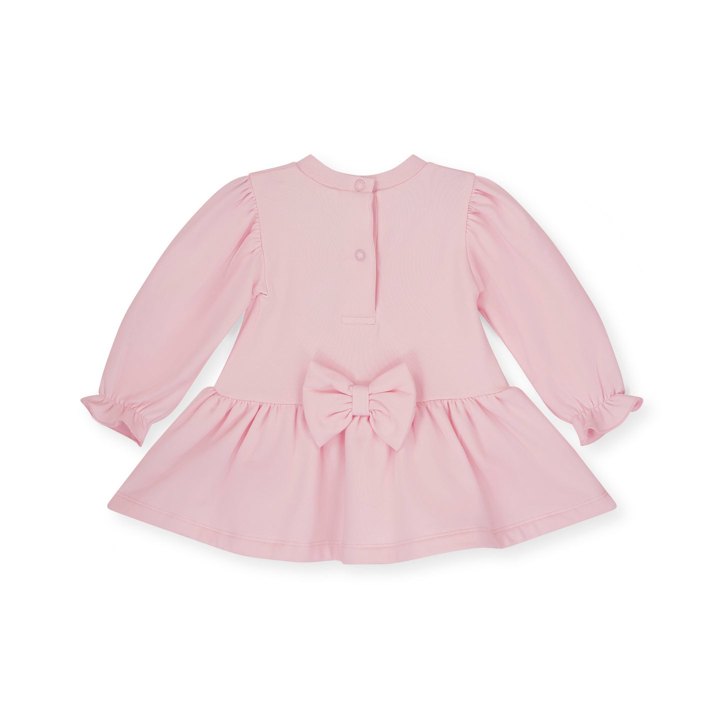 PRE ORDER Little A Baby Girls Pink Fur Initial Dress Dream