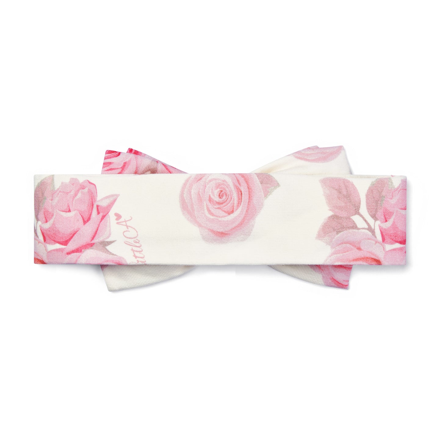 PRE ORDER Little A Girls White Rose Print Headband Dana