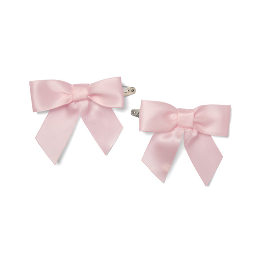 Little A Girls Pink Satin Bow Hairclips Denver
