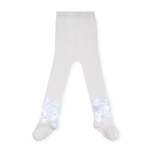 PRE ORDER Little A Girls White Bow Tights Divine
