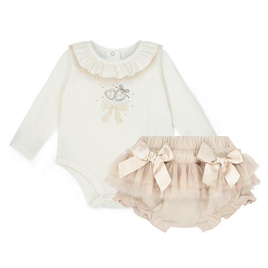 PRE ORDER Little A Baby White Tulle Pant Set Emelye