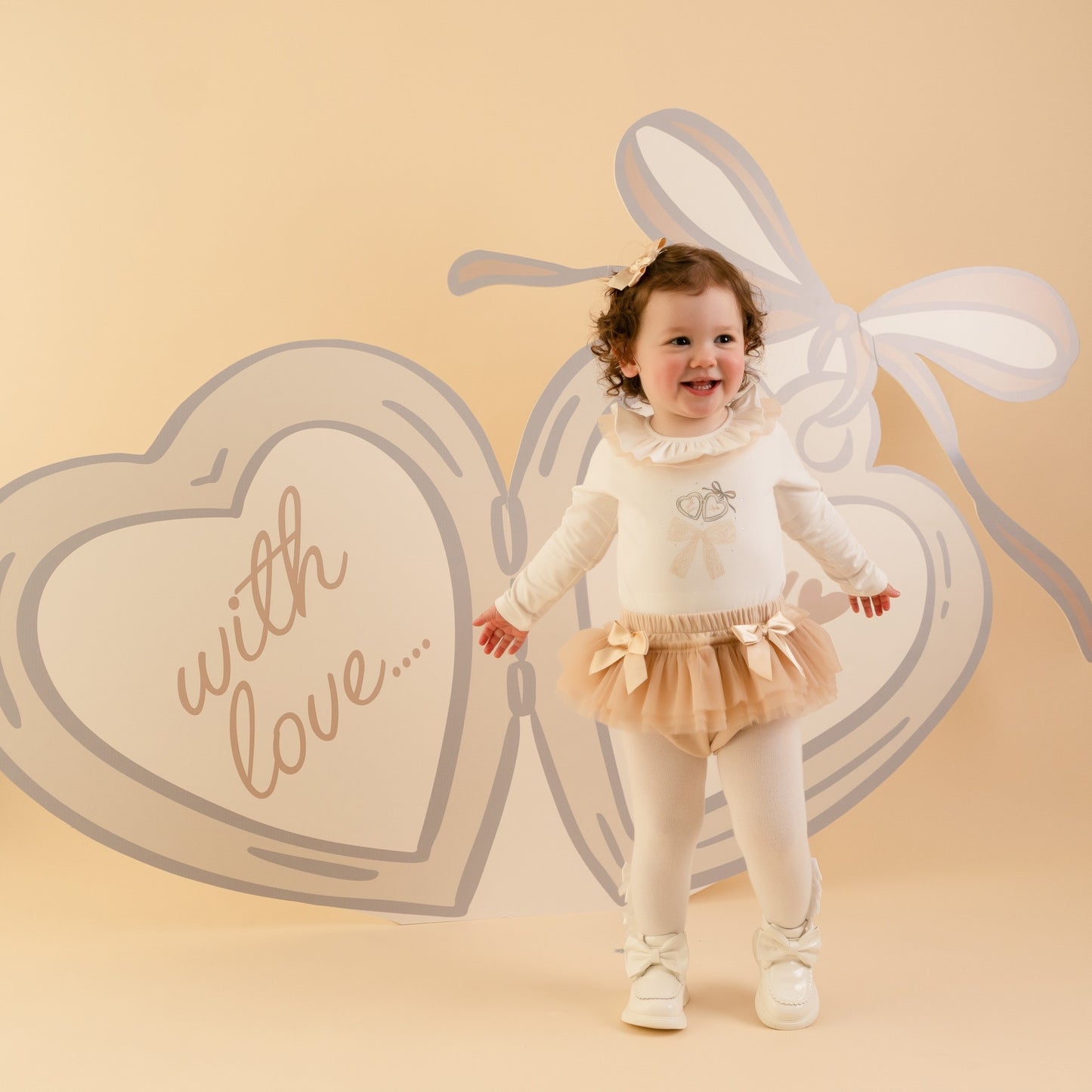 PRE ORDER Little A Baby White Tulle Pant Set Emelye