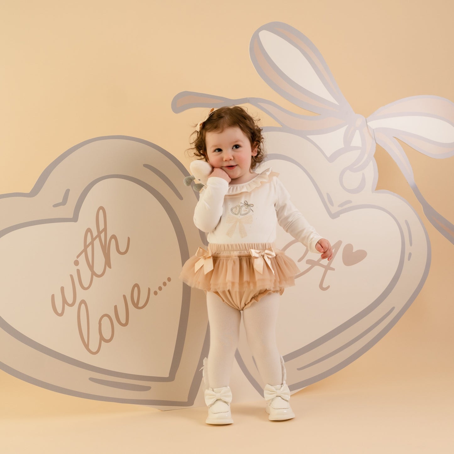 PRE ORDER Little A Baby White Tulle Pant Set Emelye