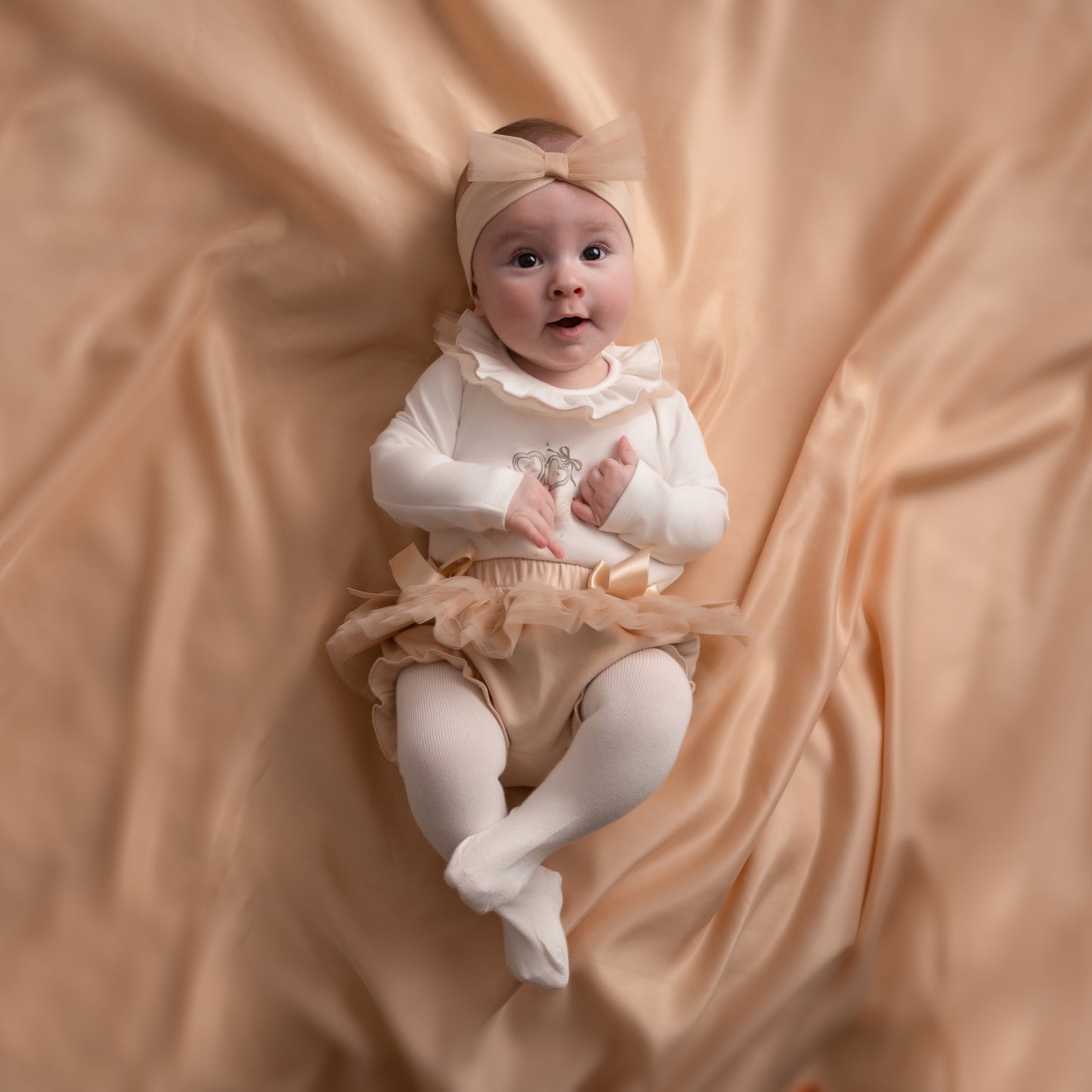 PRE ORDER Little A Baby White Tulle Pant Set Emelye