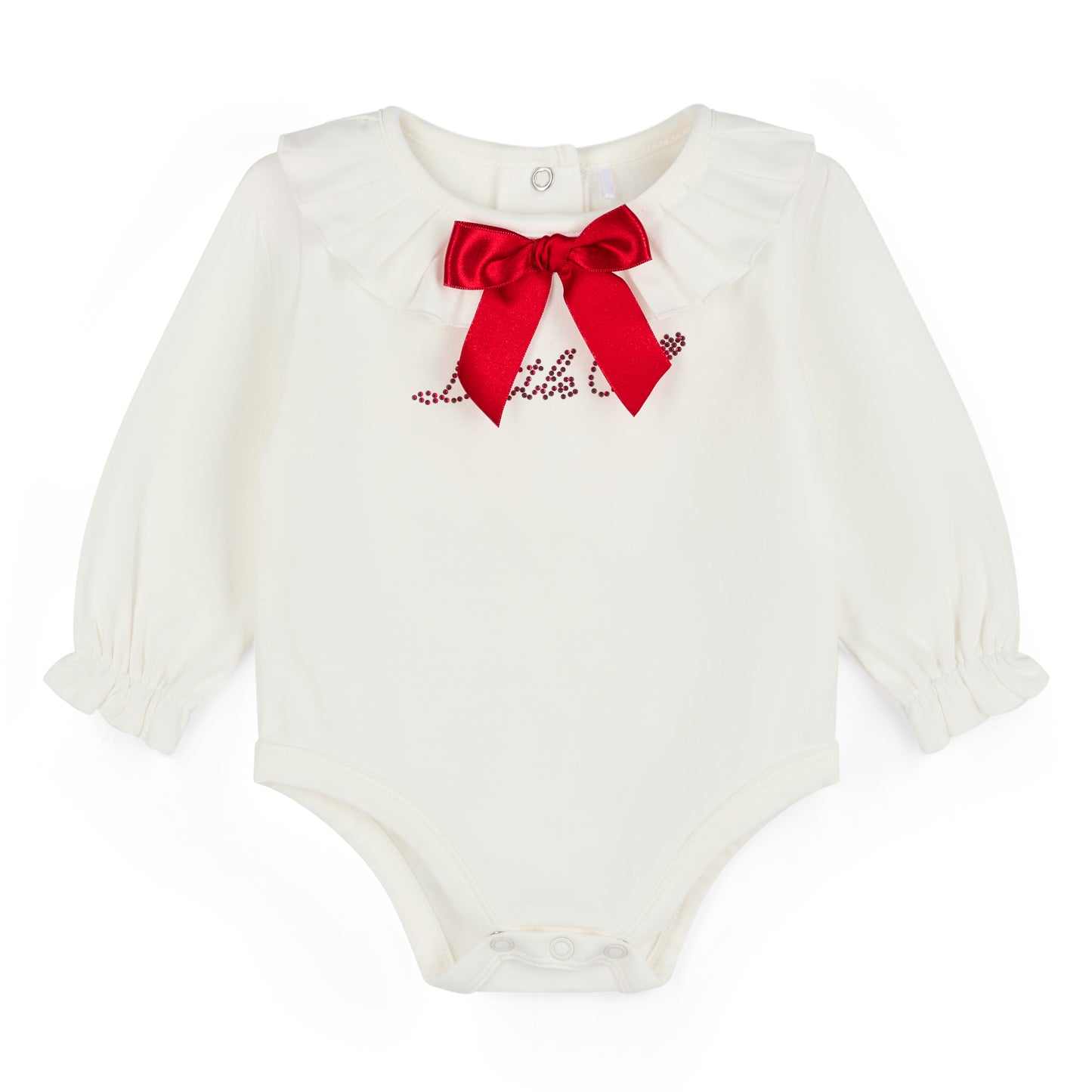 PRE ORDER Little A Baby Girls White Frilly Pant Set Eva