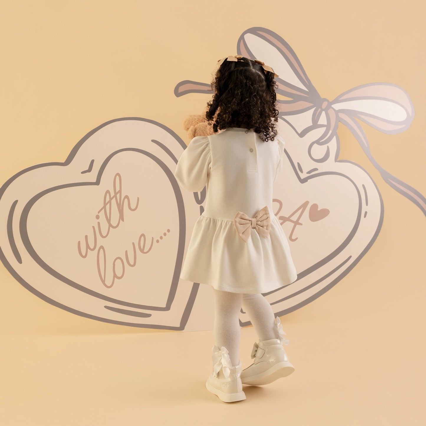PRE ORDER Little A Baby White Sweater Dress Delilah