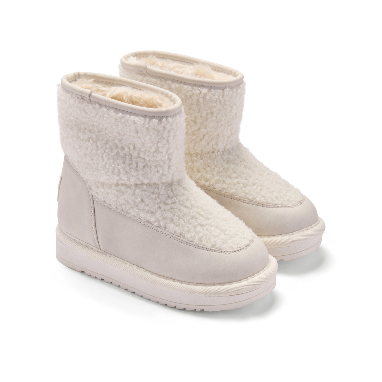 PRE ORDER Little A Baby Girls White Boucle Boot Teddie