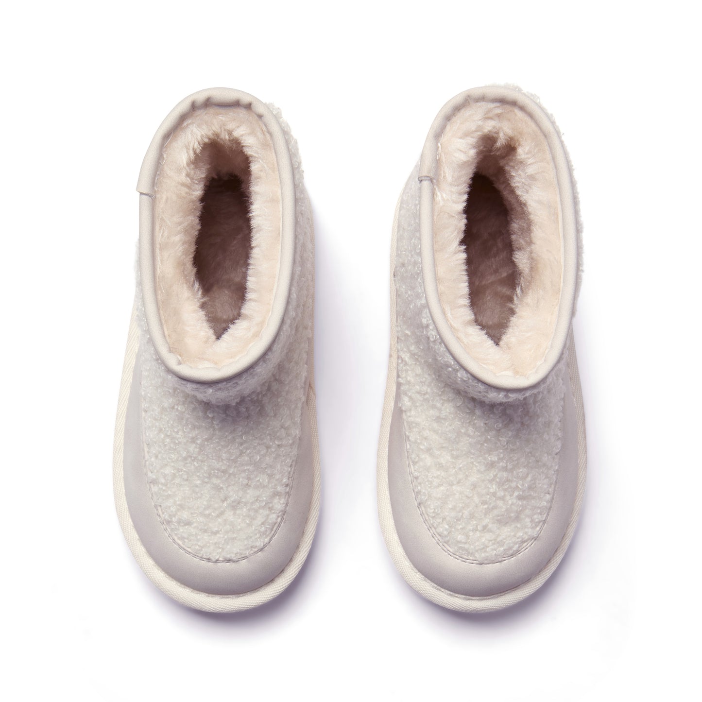 PRE ORDER Little A Baby Girls White Boucle Boot Teddie