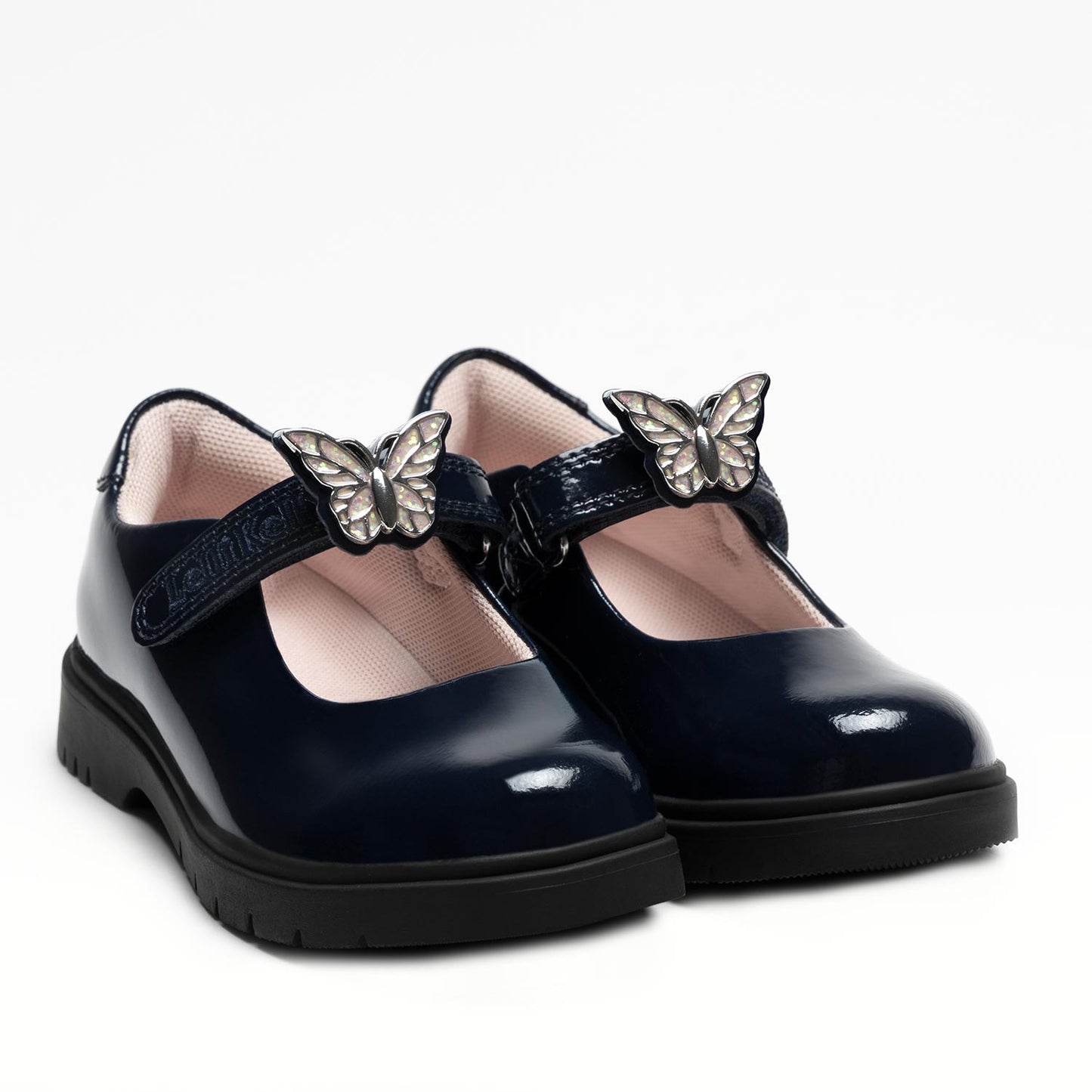 Lelli Kelly Navy Patent Butterfly School Shoe Delilah