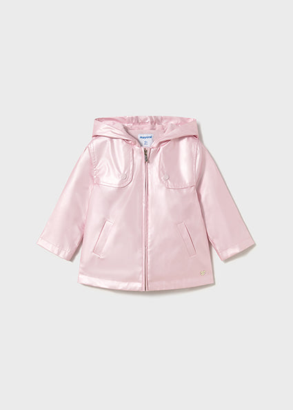 Mayoral Girls Pink Metallic Rain Coat 1463