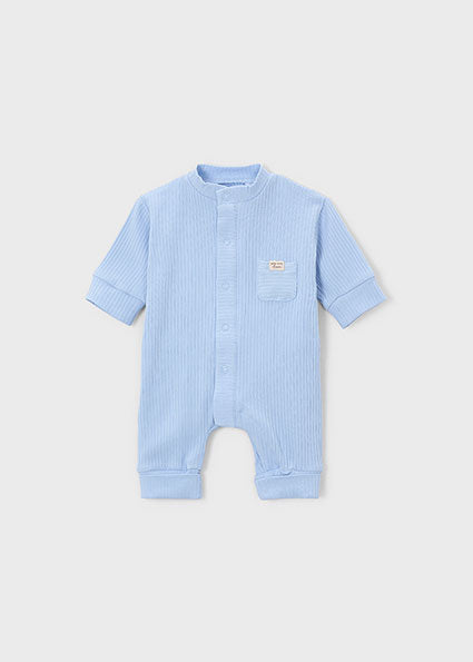 Mayoral Baby Boy Blue Ribbed Onesie 1726