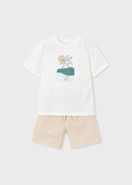 Mayoral Boys Sand Linen Short Set 3218
