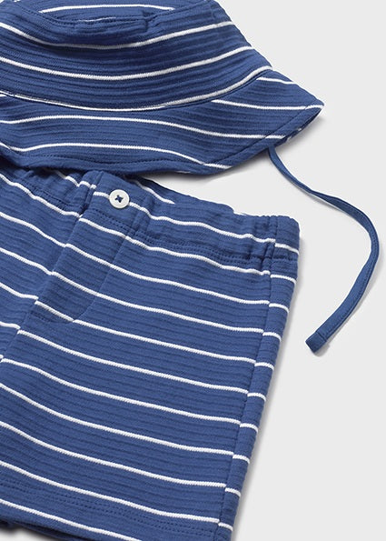 Mayoral Baby Boys Navy Short Set & Hat 1666