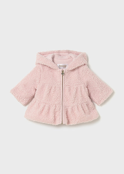 Mayoral Baby Girl Pink Boucle Hooded Zipper 2413