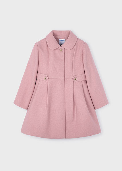 Mayoral Girls Dusty Pink Woolen Coat 4440