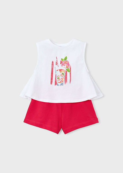 Mayoral Girls Red Tank & Short Set 3228