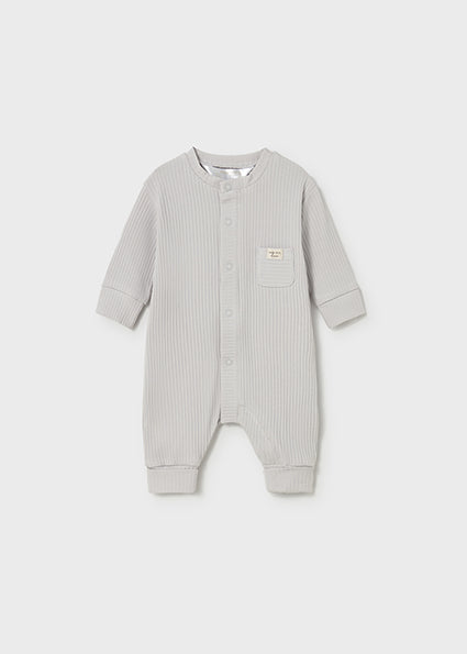 PRE ORDER Mayoral Unisex Baby Grey Ribbed Onesie 1726
