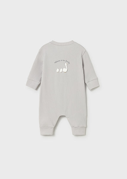 PRE ORDER Mayoral Unisex Baby Grey Ribbed Onesie 1726