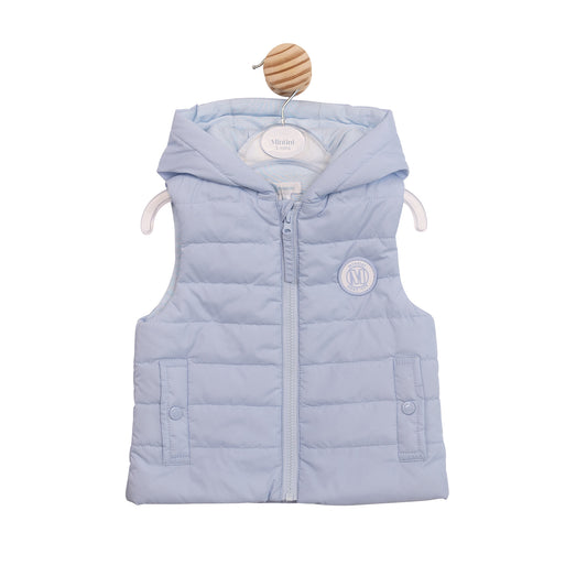 Mintini Baby Boys Blue Padded Gilet 6853