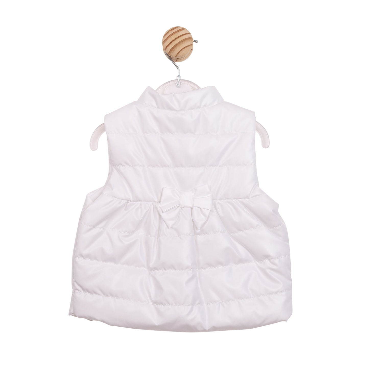 Mintini Baby Girl White Metallic Bow Gilet 6867