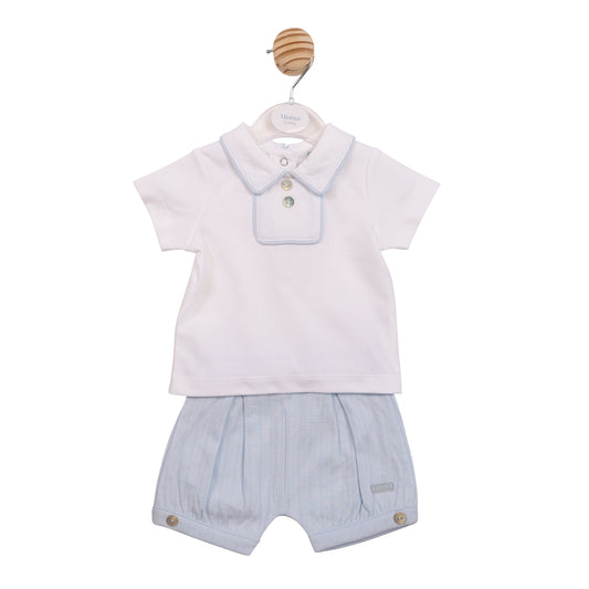 PRE ORDER Mintini Baby Boys Blue Short Set 6894
