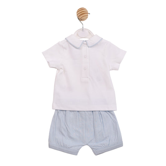PRE ORDER Mintini Baby Boys Blue Short Set 6894