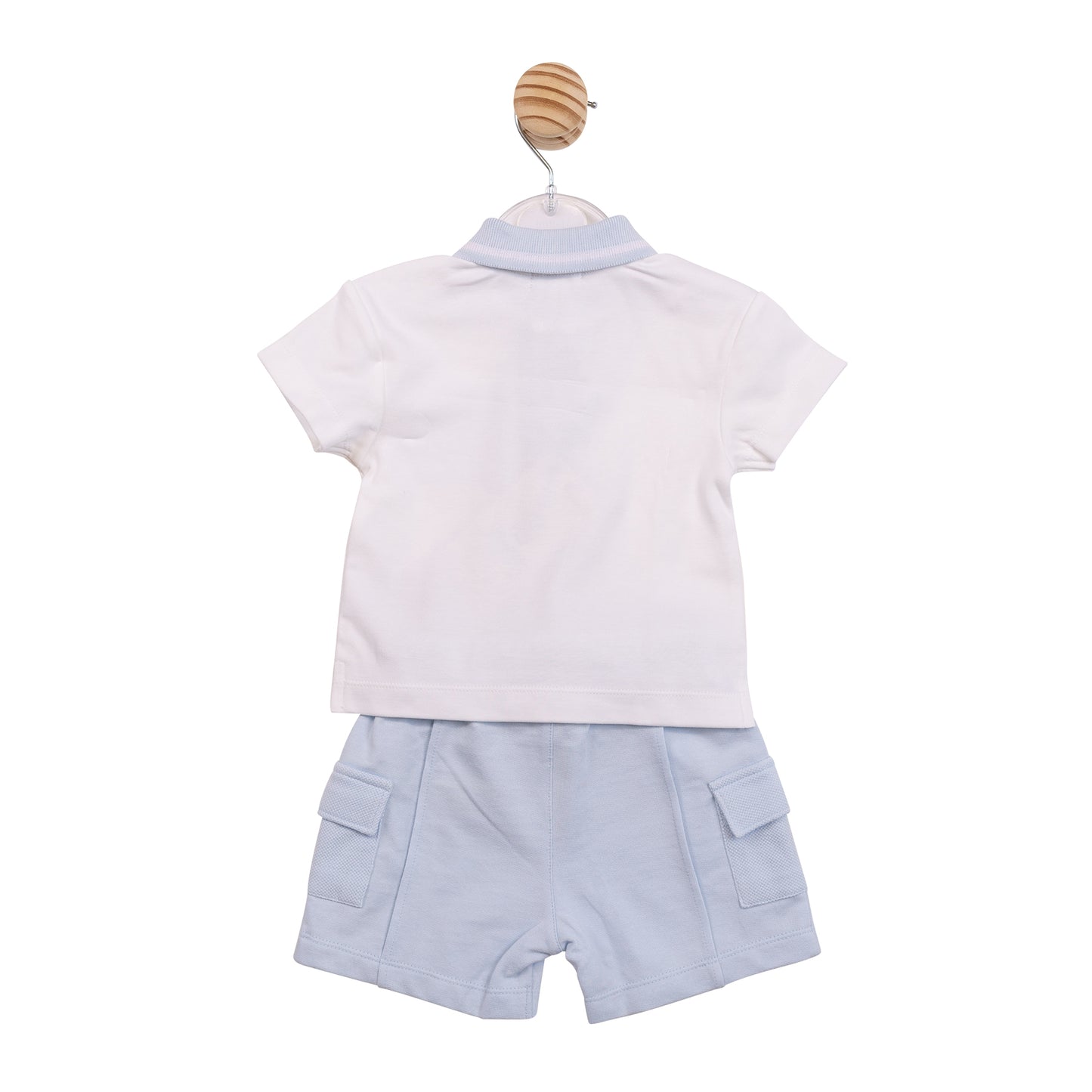 PRE ORDER Mintini Baby Boys Blue Polo Top & Shorts 6957