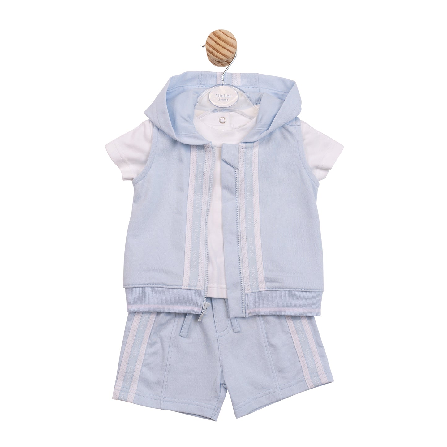 PRE ORDER Mintini Baby Boys Short Set With Gilet 6985