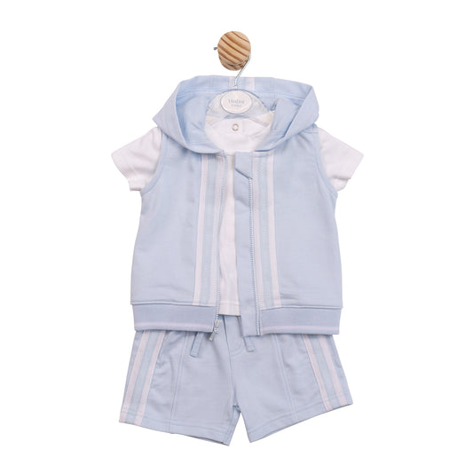 PRE ORDER Mintini Baby Boys Short Set With Gilet 6985