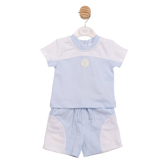 Mintini Baby Boys Blue Short Set 7007