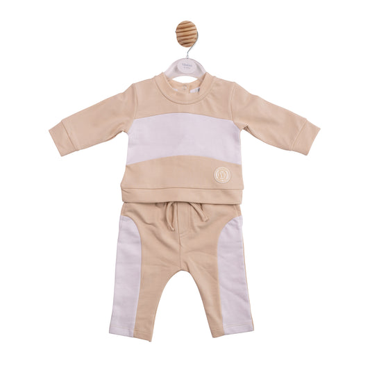 Mintini Baby Boys Beige Tracksuit 7016