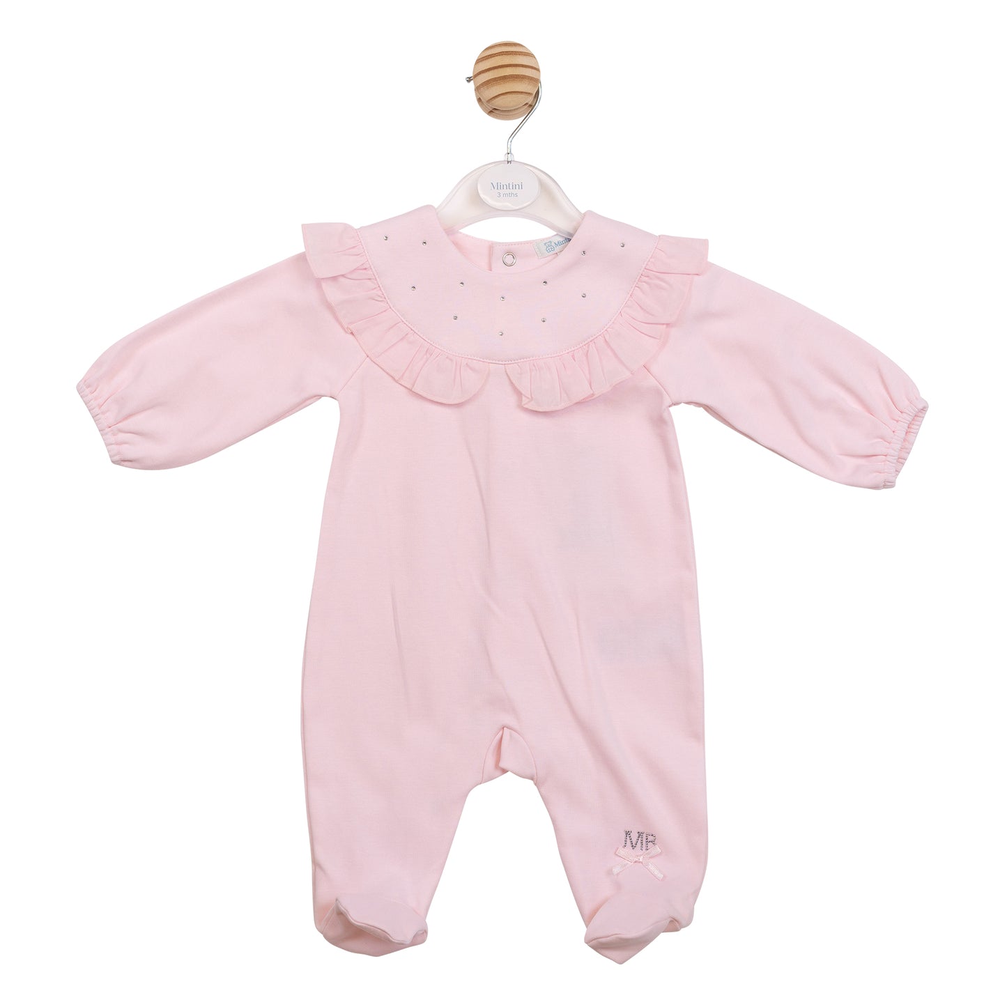 Mintini Baby Girls Pink Babygrow 7090