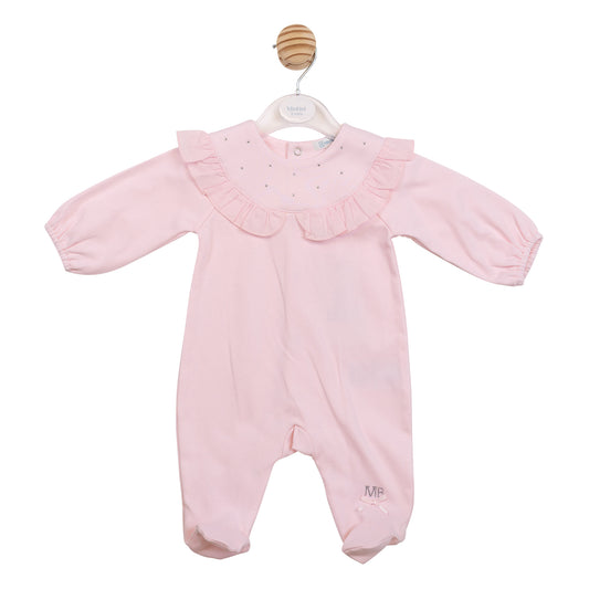 Mintini Baby Girls Pink Babygrow 7090