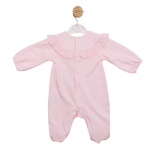 Mintini Baby Girls Pink Babygrow 7090