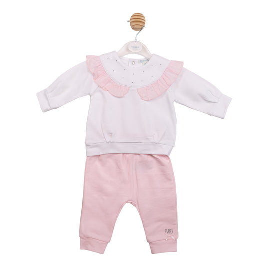 Mintini Baby Girls Pink Tracksuit 7098