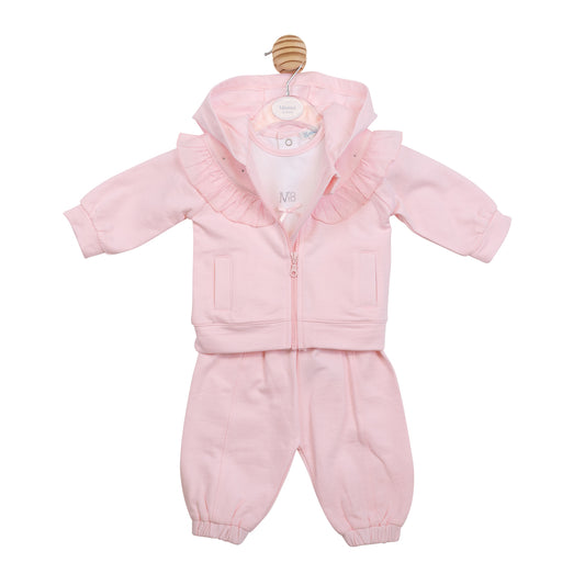 PRE ORDER Mintini Baby Girls Pink 3 Piece Tracksuit 7101