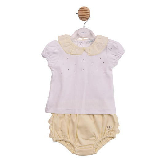 Mintini Baby Girls Lemon Jam Pant Set 7106