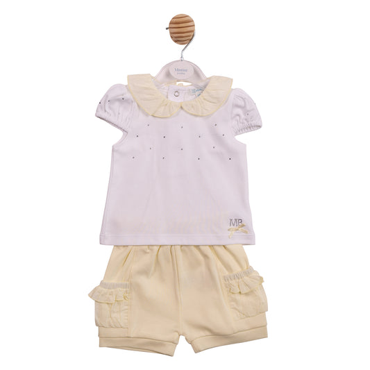 PRE ORDER Mintini Baby Girls Lemon Short Set 7108