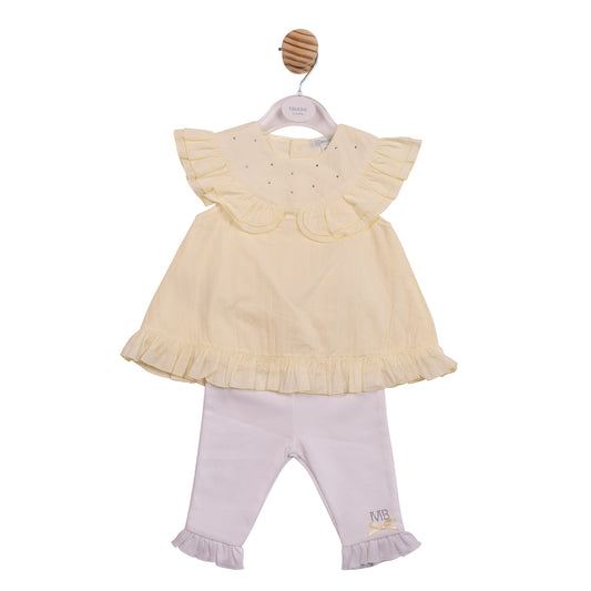 Mintini Baby Girls Lemon Ruffle Legging Set 7109