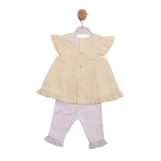 Mintini Baby Girls Lemon Ruffle Legging Set 7109