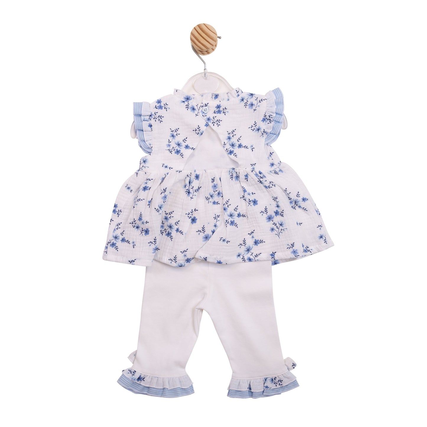 Mintini Baby Girls Blue Floral Legging Set 7143