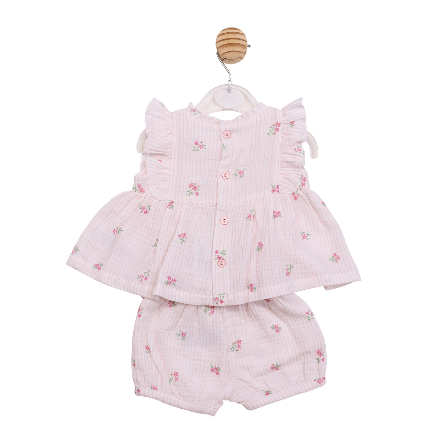 PRE ORDER Mintini Baby Girls Pink Spring Print Bloomer Set 7148