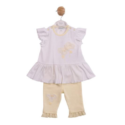 PRE ORDER Mintini Baby Girls Lemon Flower Legging Set 7217