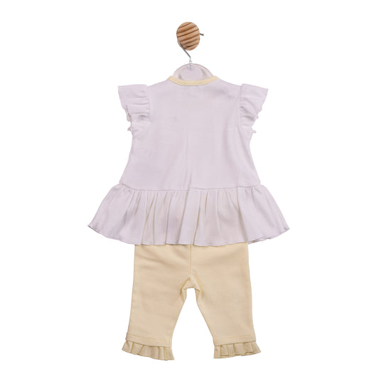 PRE ORDER Mintini Baby Girls Lemon Flower Legging Set 7217