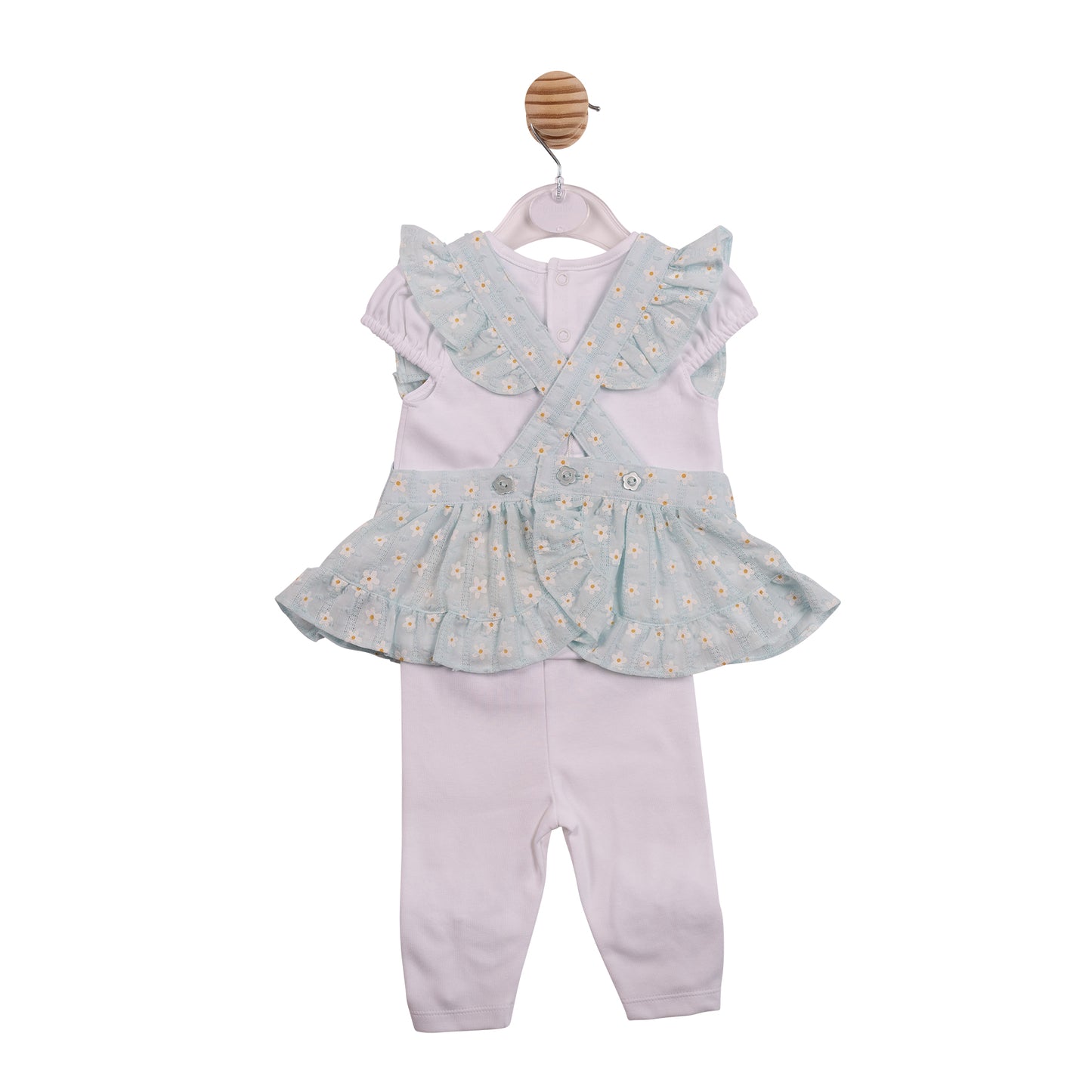 Mintini Baby Girls Mint Daisy Print Legging Set 7254